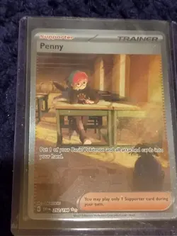 Pokemon Card TCG Penny Trainer 252/198 Full Art Scarlet and Violet - Image 2