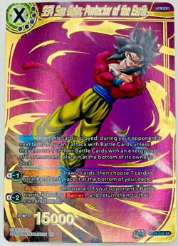 SS4 Son Goku Protector of the Earth SR | Foil Dragon Ball Super Card Game | LP - Image 1