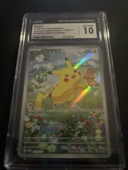 CGC Gem MT 10 Pikachu - 218/SV-P Summer is Here! Campaign Promo Cards Holo (Jap) - Image 1