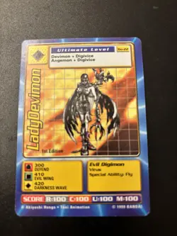 LadyDevimon Digimon Card BO-22 1st Edition - Image 1