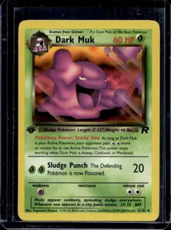 2000 Pokemon Team Rocket First Edition Dark Muk #41/82 - Image 1