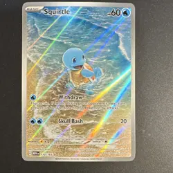 Pokemon TCG Squirtle Illustration Rare Holo 170/165 Scarlet & Violet 151 60 HP - Image 1
