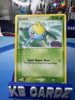 VINTAGE 2006 POKEMON SURSKIT 82/110 EX HOLON PHANTOMS -REVERSE HOLO- STAMPED NM - Image 1