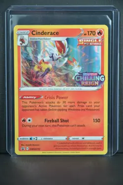 Cinderace SWSH112 SWSH Prerelease Promo Stamped 2021 Rare Holo Pokemon TCG - NM - Image 4