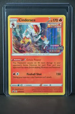 Cinderace SWSH112 SWSH Prerelease Promo Stamped 2021 Rare Holo Pokemon TCG - NM - Image 5