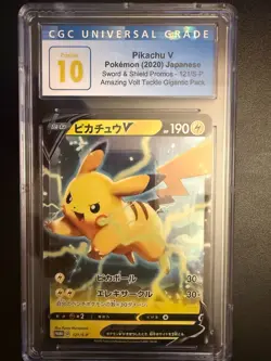 CGC Pristine 10 - Pikachu V 121/S-P Amazing Volt Tackle Japanese Promo - Pokemon - Image 1