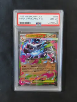 PSA 10 Mega Charizard X Ex 013/094 Pokemon Phantasmal Flames 2025 Gem Mint - Image 2