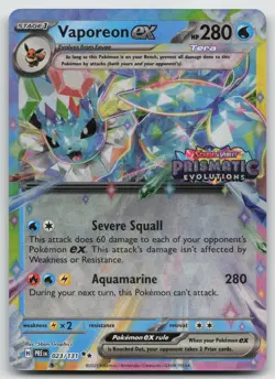 Vaporeon ex - (Prismatic Evolutions Stamp) Promo Miscellaneous Cards & Products - Image 1