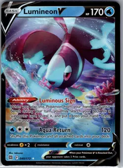 Lumineon V 040/172 SWSH09: Brilliant Stars - Pokemon Card - NM - Image 1
