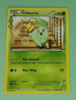 Pokemon TCG Chikorita Common GEN RC1/RC32 LP Trading Card - Image 1