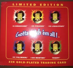 1999 Burger King Pokemon 23K Gold-Plated PIKACHU Trading Card LTD ED New Sealed - Image 3