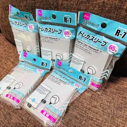 Daiso Trading Card Sleeves R-7 Clear Hard Type 65 Count 5 Pack Set - Image 2