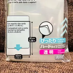 Daiso Trading Card Sleeves R-7 Clear Hard Type 65 Count 5 Pack Set - Image 5