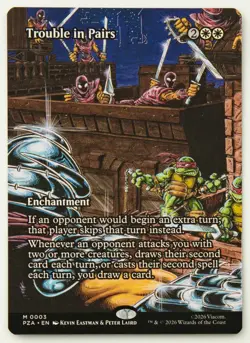 Teenage Mutant Ninja Turtles Trouble in Pairs Borderless 3 MTG TMNT - Image 1