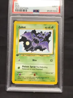 Pokemon Cards: 1st Edition Neo Revelation Common: Zubat 59/64: PSA 9 - Image 2