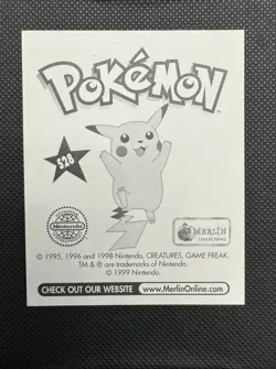 1999 Misty S28 Special Glitter Insert Pokemon Sticker Topps Merlin Nintendo - Image 2