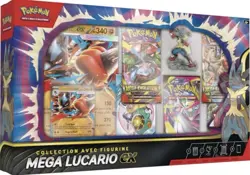 Coffret Pokemon Mega-Lucario ex avec Figurine Boite Scellee – Cartes Pokemon - Image 1