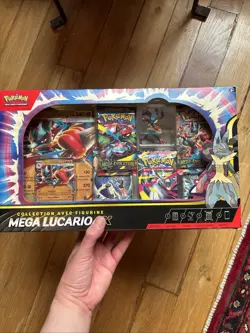 Coffret Pokemon Mega-Lucario ex avec Figurine Boite Scellee – Cartes Pokemon - Image 3