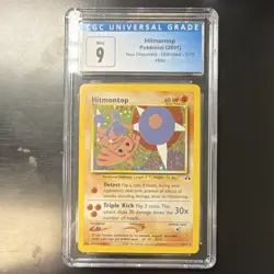 Pokemon TCG Hitmontop Neo Discovery 3/75 2001 Holo Rare Unlimited CGC 9 English - Image 1