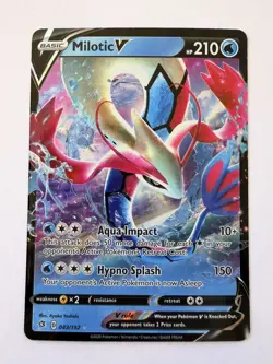 Milotic V SWSH02 043/192 Pokemon SWSH02: Rebel Clash Ultra Rare Holofoil EN NM - Image 1