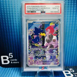 2025 Pokemon Destined Rivals Team Rocket's Murkrow #200/182 PSA 10 GEM MINT - Image 1