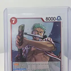 Roronoa Zoro OP14-015 The Azure Sea's Seven Foil One-Piece CCG TCG - Image 3