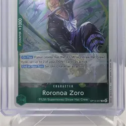 Roronoa Zoro OP13-037 Foil Carrying On His Will One-Piece TCG CCG - Image 4