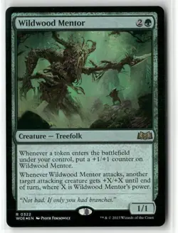 Wildwood Mentor 322 Near Mint Foil MTG Wilds of Eldraine Magic - Image 1