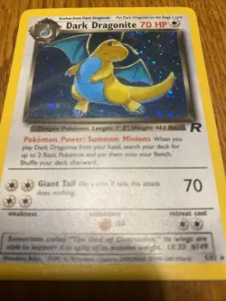 Pokemon Dark Dragonite Holo Rare TCG Card 5/82 Mint Condition - Image 1