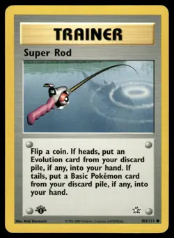Pokemon Cards Super Rod 103/111 1ST EDITION Neo Genesis WOTC Common NM *3 - Image 1