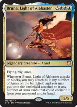 x1 Bruna, Light of Alabaster M MTG Commander 2018 M/NM, English - Image 1