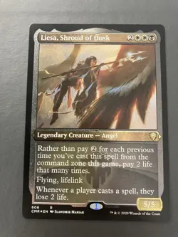 MTG Liesa, Shroud of Dusk (Foil Etched) -Foil Near Mint English NM CMR 606 - Image 1