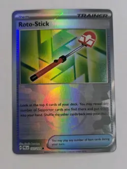 Roto-Stick (Poke Ball Pattern) 127/131 Prismatic Evolutions Holo Pokemon TCG NM - Image 1