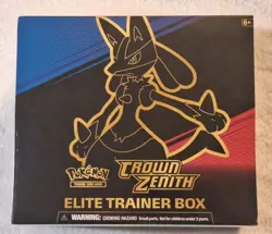New CROWN ZENITH Elite Trainer Box ETB POKEMON TCG Lucario - Image 1