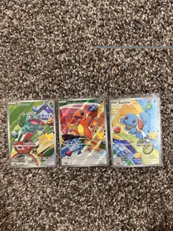 Pokemon TCG First Partner Illustration Collection Series 1 Kanto GEN 1 Starters - Image 1