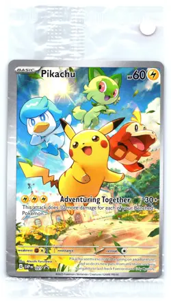Pikachu SVP027 Paldea Evolved EN Black Star Promo Holo SVP EN 027 Pokemon TCG - Image 1