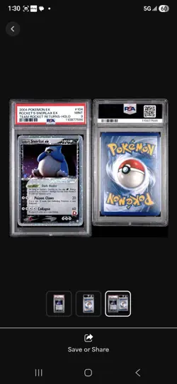 2004 Pokemon Rocket’s Snorlax Ex Holo #104 PSA 9 Mint Rare - Image 5