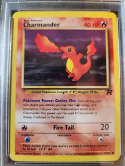 2000 Pokemon Team Rocket TCG Charmander PSA 8 NM-Mint 50/82 - Image 2