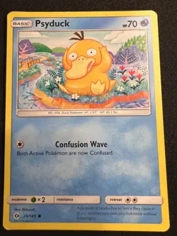 Psyduck 28/149 Common SM Base Set Pokemon 2017 - Image 1