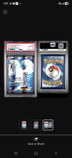 2015 POKEMON XY ANCIENT ORIGINS #94 FULL ART/LUGIA EX PSA 10 - Image 5