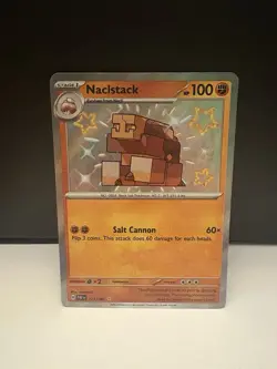 Pokemon TCG Baby Shiny Naclstack Holo Rare 177/091 Sv: Paldean Fates - Image 1