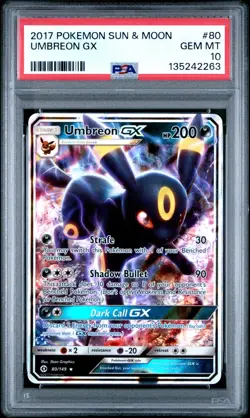 PSA 10 Umbreon GX 80/149 Ultra Rare 2017 Pokemon Sun & Moon Base Set - Image 1
