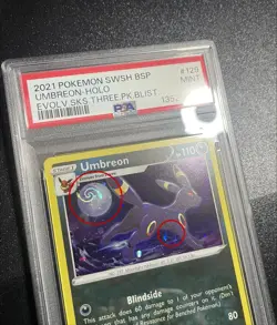 PSA 9 MINT Umbreon SWSH129 Cosmos Holo Pokemon Black Star Promo *HD MOON SWIRL* - Image 3