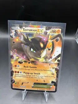 Pokemon TCG Terrakion-EX Dragon Exalted Holo Card 71/124 EX - Image 1