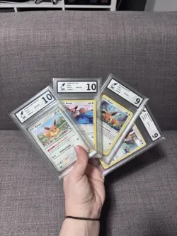 Bundle 4 Eevee Pokemon Card Slabs Bundle RKT Graded Eevee - Image 1