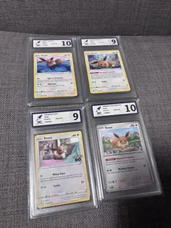 Bundle 4 Eevee Pokemon Card Slabs Bundle RKT Graded Eevee - Image 3