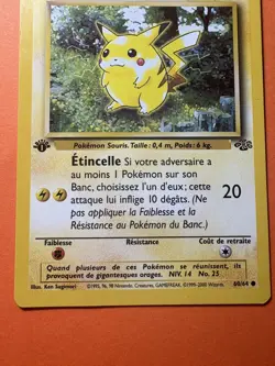 Pikachu Jungle 60/64 Pokemon Card (LP, French) - 1st Edition - Image 3