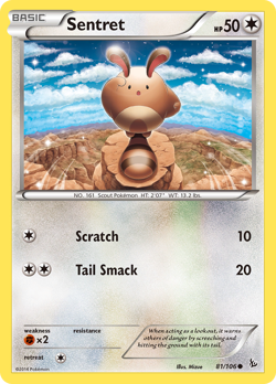 Sentret 81/106 Common | Flashfire | Pokemon Card - Image 1