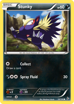 Stunky 54/106 Common | Flashfire | Pokemon Card - Image 1