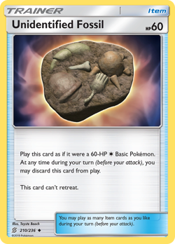 Unidentified Fossil 210/236 Uncommon | Unified Minds | Pokemon Card - Image 1